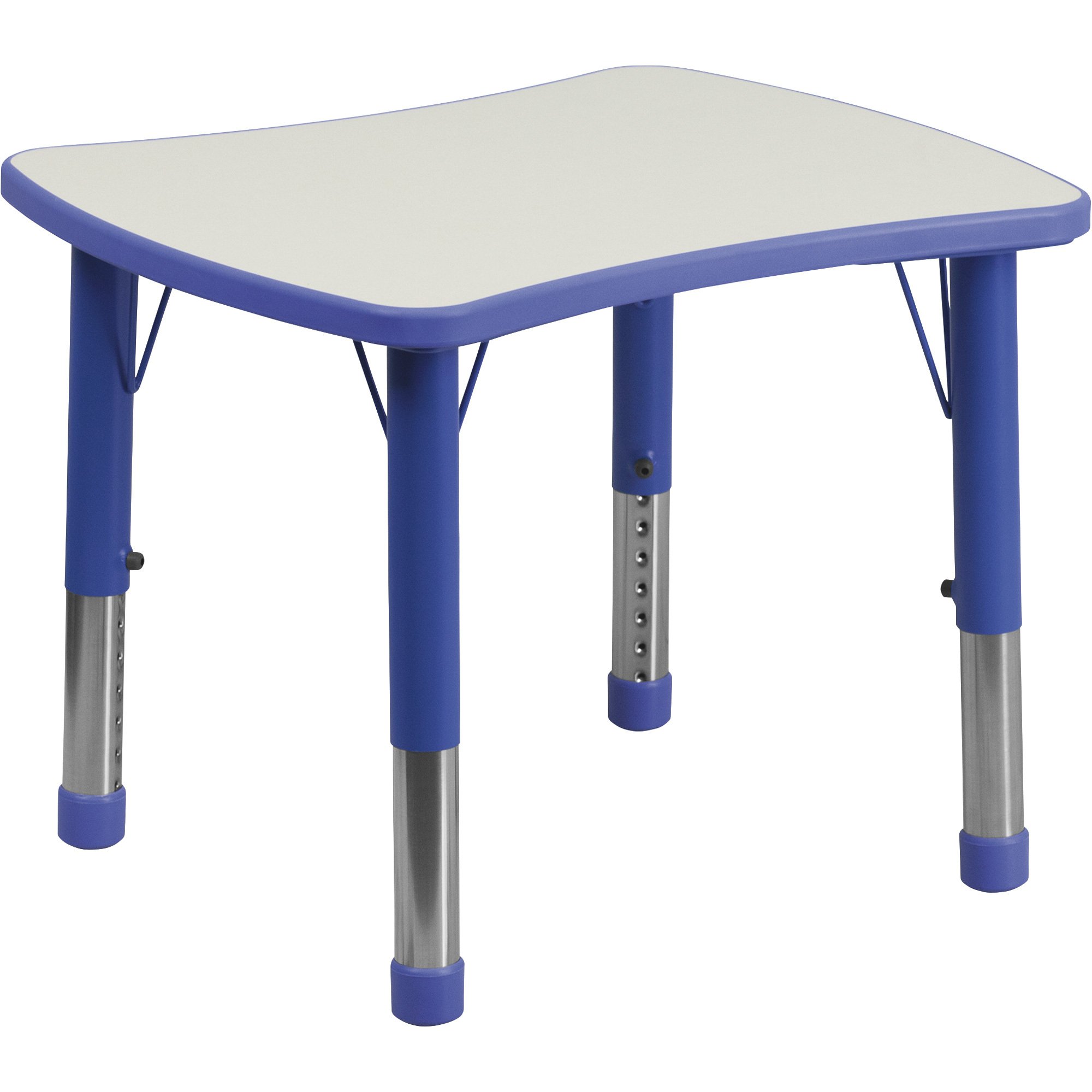 Flash Furniture Preschool Rectangular Activity Table with Height-Adjustable Legs — 21 7/8in.W x 26 5/8in.D x 14 1/2in.–23 1/2in.H